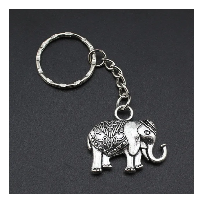 Vintage silver elephant - keychainKeyrings