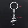 Silver keychain - with double dolphinsKeyrings