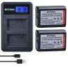 2000mAh NP-FW50 NP FW50 camera battery - LCD USB dual charger - for Sony Alpha a6500 a6300 a6000 - 2 piecesBattery & Chargers