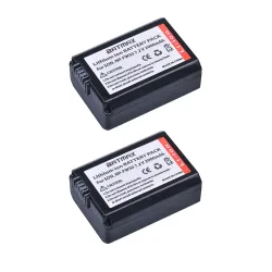 2000mAh NP-FW50 NP FW50 camera battery - LCD USB dual charger - for Sony Alpha a6500 a6300 a6000 - 2 piecesBattery & Chargers