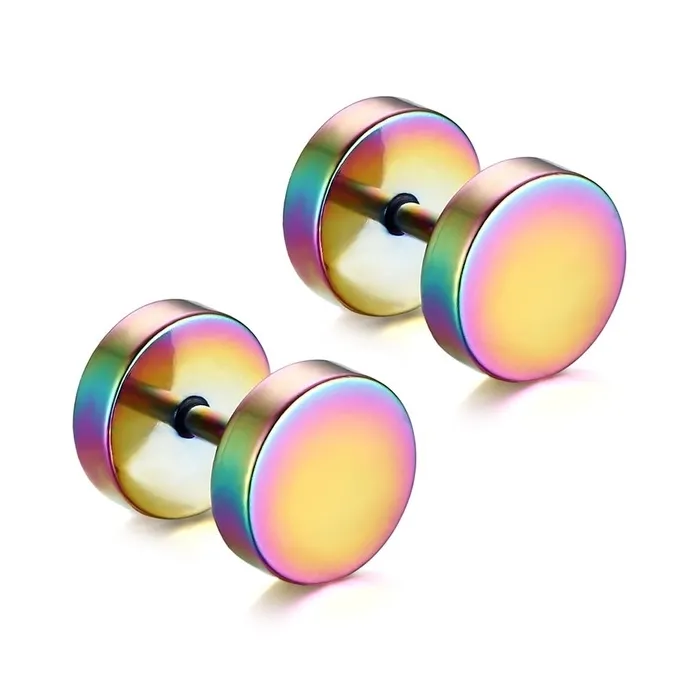 Round dumbbell - stainless steel earringsEarrings