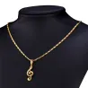 Music note pendant / crystals - with necklaceNecklaces