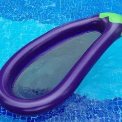 Inflatable eggplant - pool floatSwimming