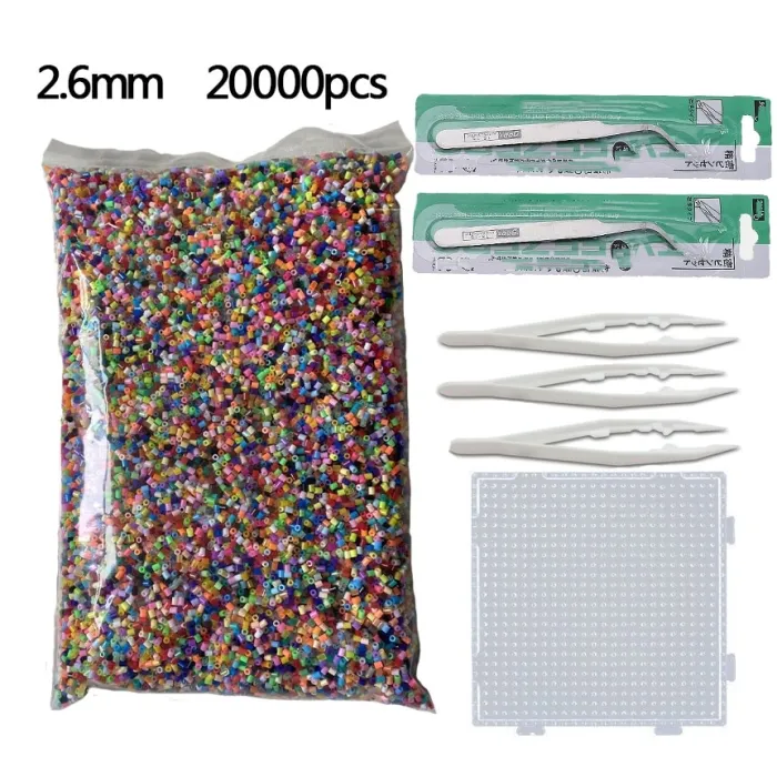 Hama beads - 2.6mm - template - tweezers - set - educational toy - 20000 piecesEducational