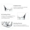 Geometric fox - fashionable silver earringsEarrings