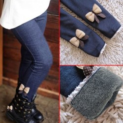 Thick / warm leggings - with decorative bowClothing