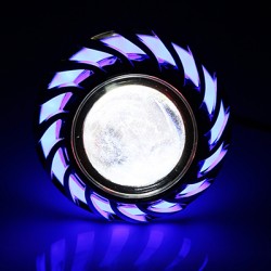 Motorcycle headlight - LED projector - single light - angel / devil eyesTurning lights
