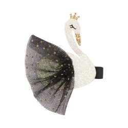 Decorative hair clip - swan - crownHair clips