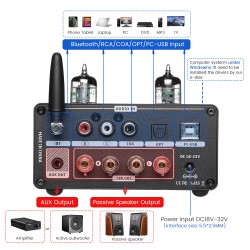 AIYIMA T9 PRO - APTX HD Bluetooth audio amplifier - 100W * 2 - HiFi Stereo with VU meterAmplifiers