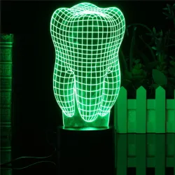 3D Tooth RGB LED lamp - USB - touch-lightStage & events lighting