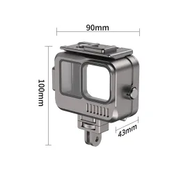 Aluminum case for GoPro 9 - 10 -11 - waterproof - underwater 40M - protectionProtection