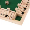 Shut the box - dice board game - 4-sided - 10 number - wooden toy - 4 playersWooden