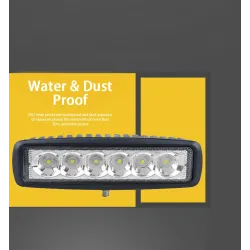 12V - 18W - LED work light for motorcycle - boat - car 4x4 - SUV - ATV - spot / flood lamp - 2 piecesLED light bar