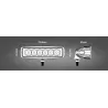 12V - 18W - LED work light for motorcycle - boat - car 4x4 - SUV - ATV - spot / flood lamp - 2 piecesLED light bar