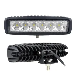 12V - 18W - LED work light for motorcycle - boat - car 4x4 - SUV - ATV - spot / flood lamp - 2 piecesLED light bar