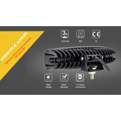 12V - 18W - LED work light for motorcycle - boat - car 4x4 - SUV - ATV - spot / flood lamp - 2 piecesLED light bar