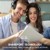 Professional DJ studio headphones - wired stereo headset - with microphoneEar- & Headphones