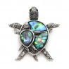 Vintage turtle brooch - with a colorful shellBrooches