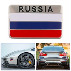 3D aluminum Russia flag - car stickerStickers