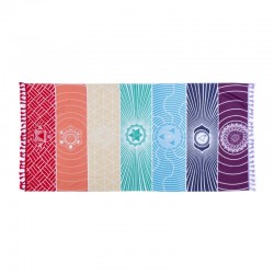 Rainbow Chakra - wall hanging towel - striped blanketBlankets