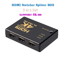 3 Port - HDMI splitter - Ultra HD - DVD HDTV Xbox PS3 PS4 PS5 - 4KSplitters