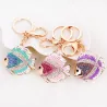 Crystal fish - gold - keyringKeyrings