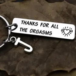 Thank you for ..all orgasms - stainless steel key ringKeyrings