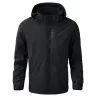 Men's waterproof rain hooded jacket - lightweight - hiking - windproofHome