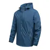 Men's waterproof rain hooded jacket - lightweight - hiking - windproofHome