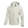 Men's waterproof rain hooded jacket - lightweight - hiking - windproofHome