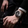 NAVIFORCE 9163 Men's Electronic Quartz Watch Luminous Calendar Casual Sports Waterproof Stainless Steel Strap Watches for Men...