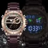 NAVIFORCE 9163 Men's Electronic Quartz Watch Luminous Calendar Casual Sports Waterproof Stainless Steel Strap Watches for Men...
