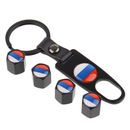 Russian flag - car wheel valve caps - 4 pieces setWheel parts