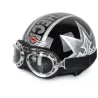 Vintage Motorcycle Scooter Open Face Half Helmet & Visor & GogglesMotorbike parts