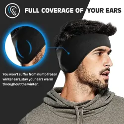 Cozy windproof fleece earmuffs headband – unisex ear warmers for skiing, running & cyclingWinter Sport