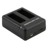 Dual Port Slot Battery Charger For GoPro Hero 5 Camera With USB CableBattery & Chargers