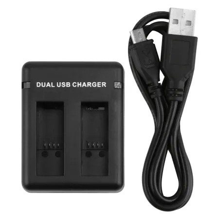 Dual Port Slot Battery Charger For GoPro Hero 5 Camera With USB CableBattery & Chargers