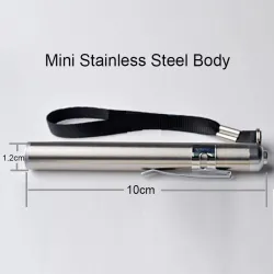 Round moon shape light - aluminium alloy - mini LED flashlight - torchTorches