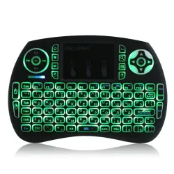 iPazzPort Wireless Mini Keyboard Touchpad With LED Backlight |Media player