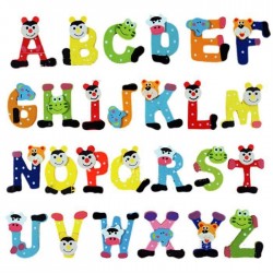 Wood 26 Alphabet Letters Fridge Magnets Educational ToyEducational
