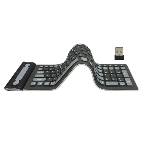 Flexible silicone - foldable - wireless - 107-keys keyboard - Russian - QwertyKeyboards
