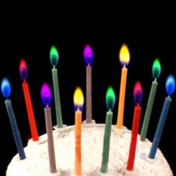 Colorful flame - candles for a birthday cake 6 piecesCandles & Holders