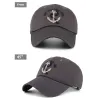 Baseball cap with anchor - cotton - adjustable - unisexHats & Caps