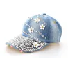 Cotton Jeans Rhinestone Cap Baseball HatHats & Caps