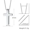 Classic blank cross pendant with stainless steel necklaceNecklaces