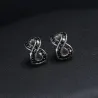 Black crystal infinity stud earringsEarrings