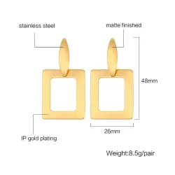 Geometric Gold Stud EarringsEarrings