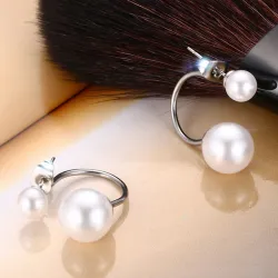 Double Pearl Stud EarringsEarrings