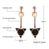 Double circle & triangle - long earringsEarrings