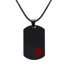Medical sign pendant - leather necklace - unisexNecklaces